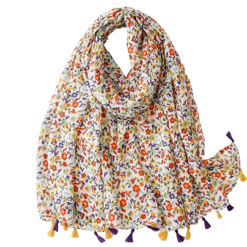 Chèche Echarpe Multicolore Originale Rouge et Violet 180*90cm