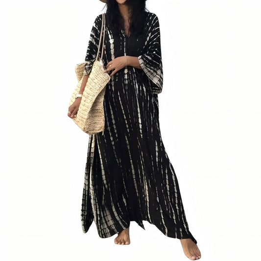 Robe de Plage Boho Style - Noir - Unique