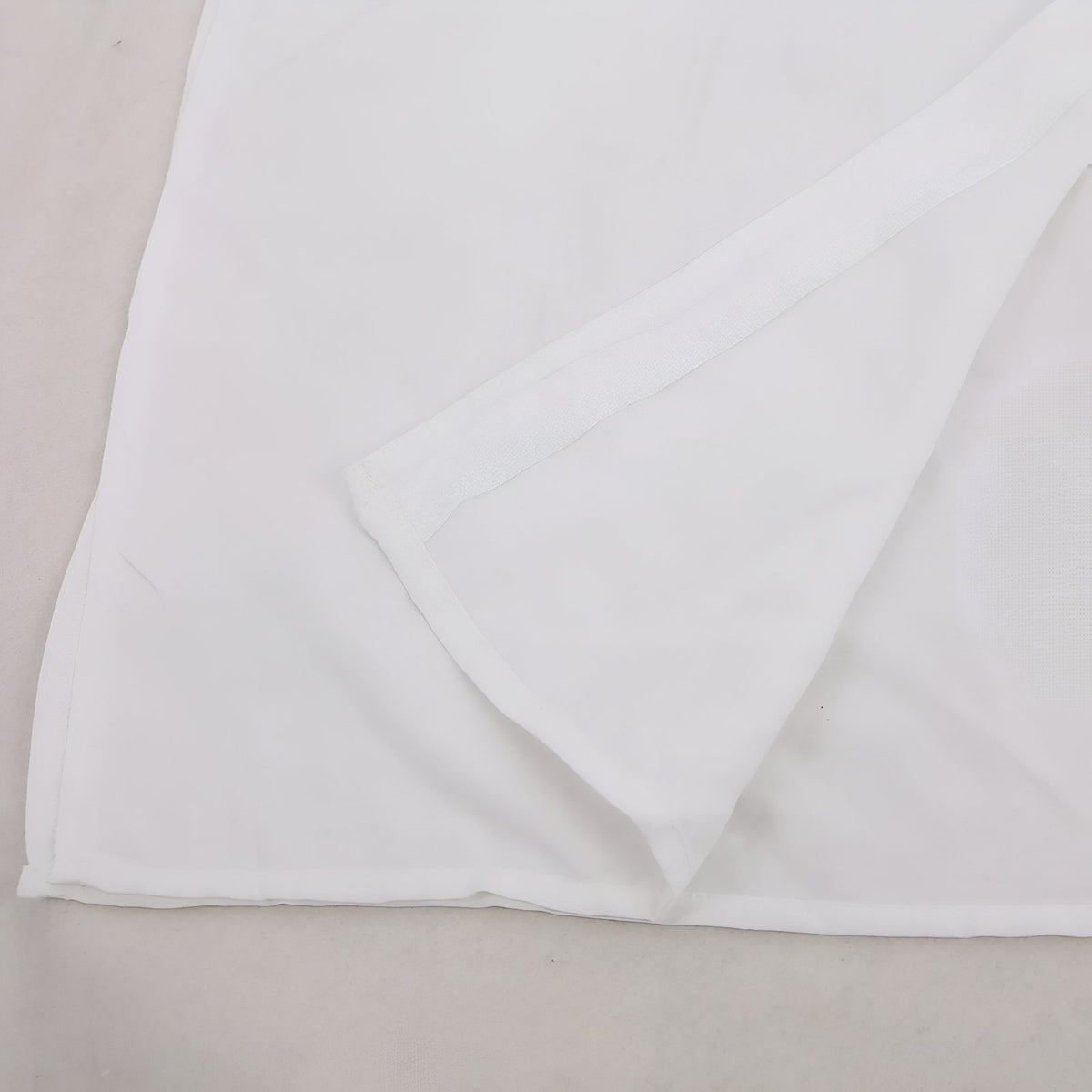 Robe de Plage Longue Style Chemisier gros plan tissu - Vert - Blanc