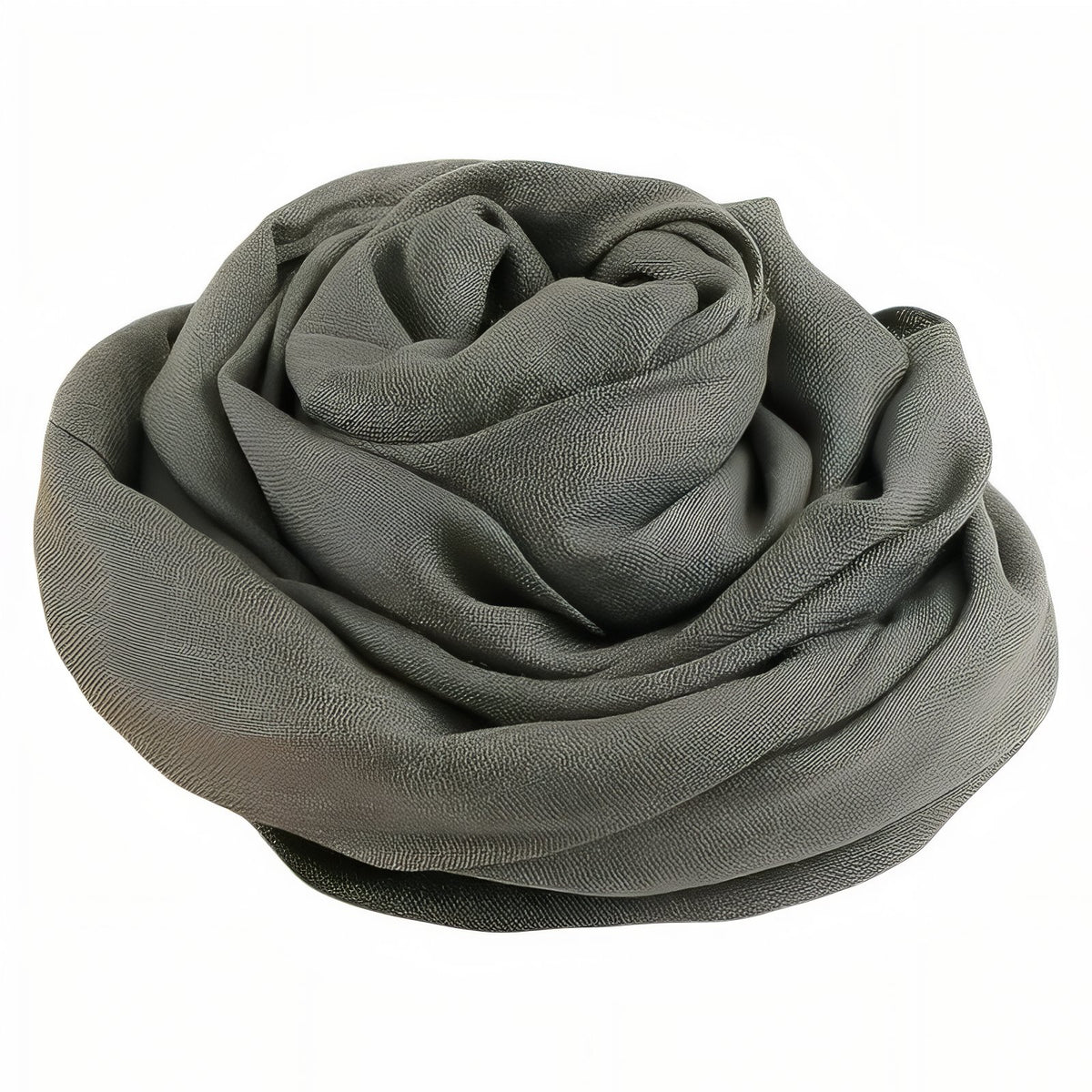 Chèche Coton De Lin Uni - Gris Foncé - 195*95cm