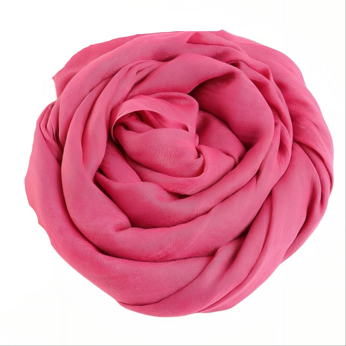Chèche Coton De Lin Uni - Rose Fuchsia - 195*95cm