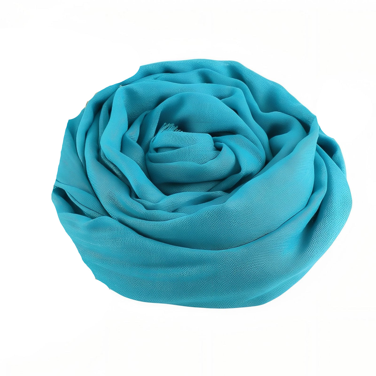 Chèche Coton De Lin Uni - Turquoise - 195*95cm