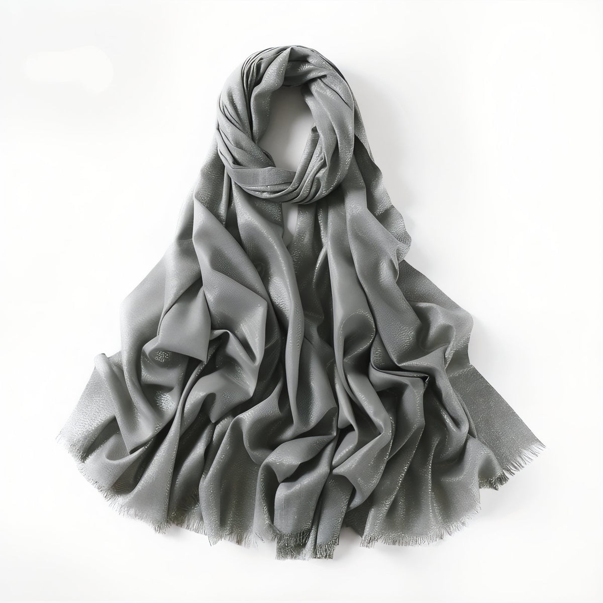 Echarpe Pailletée Femme - Gris Perle - 200*80cm