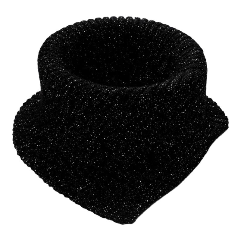Cache Col Femme Noir Pailleté Gris 