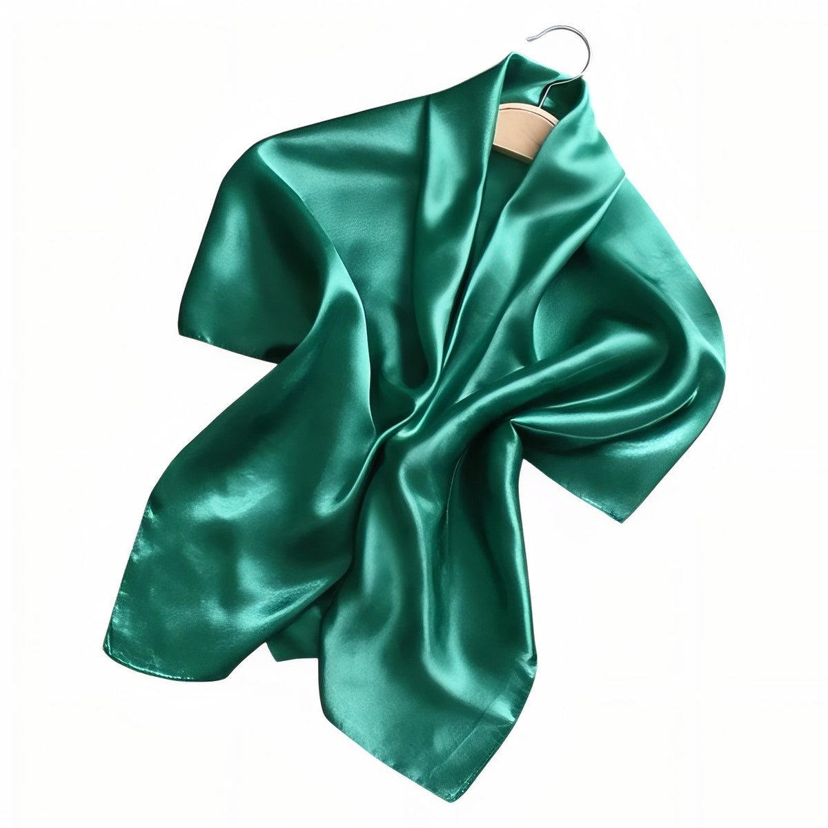 Petit Châle Etole de Soirée - Vert Émeraude - 90x90cm