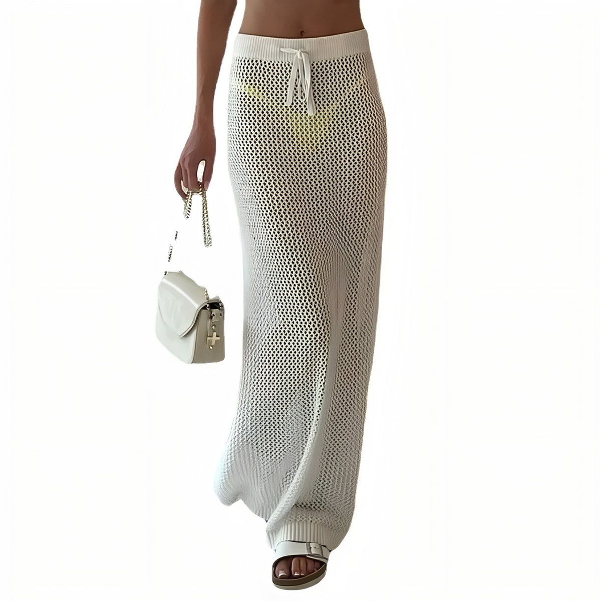 Jupe de Plage en Crochet - Blanc