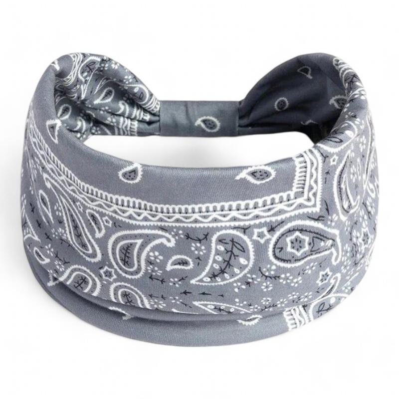Bandana Bandeau Croisé Gris Clair 