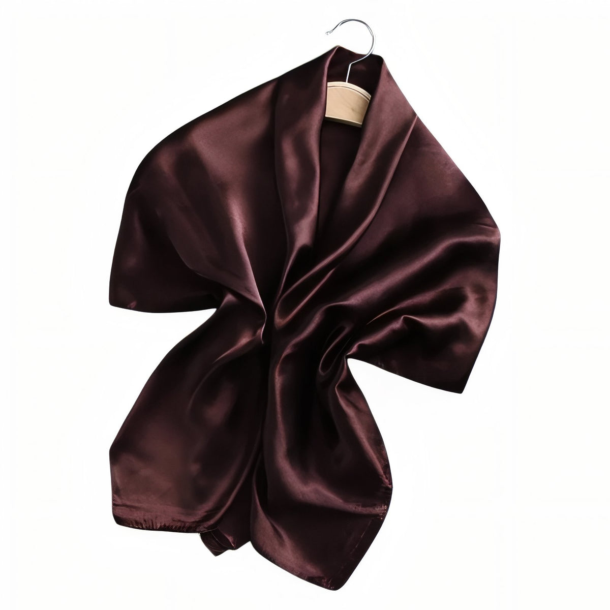 Petit Châle Etole de Soirée - Marron - 90x90cm