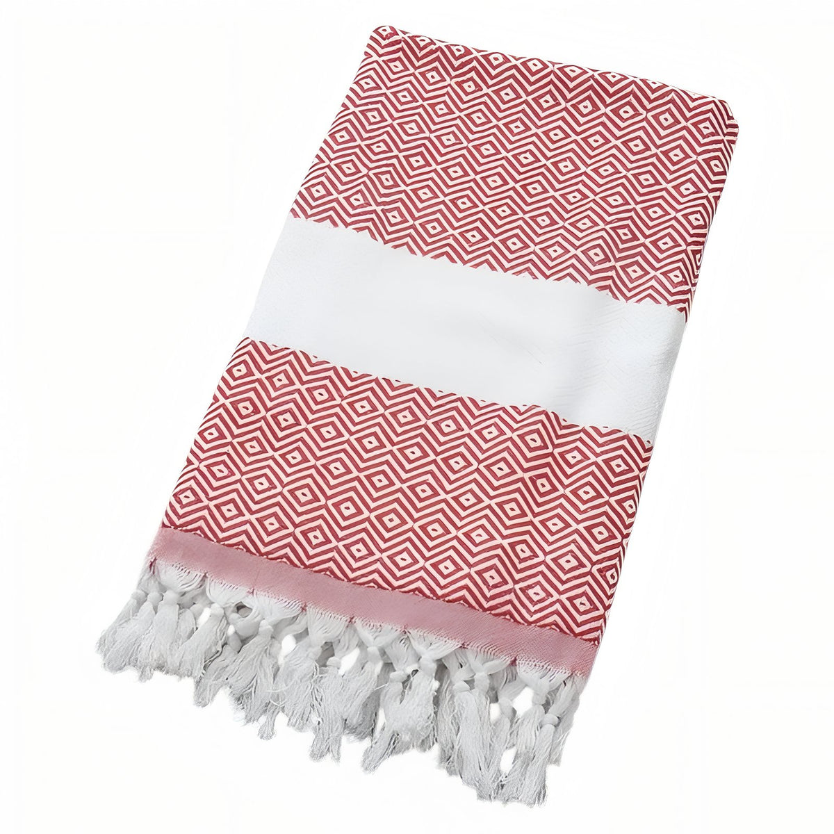 Fouta de Plage Eponge - Rouge - 100x180cm