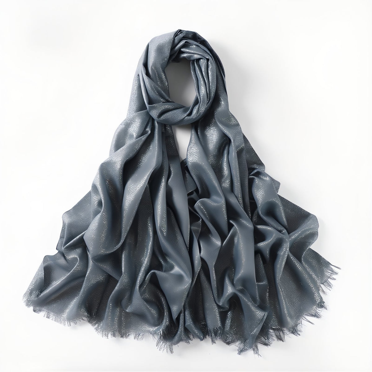 Echarpe Pailletée - Bleu Acier - 200*80cm