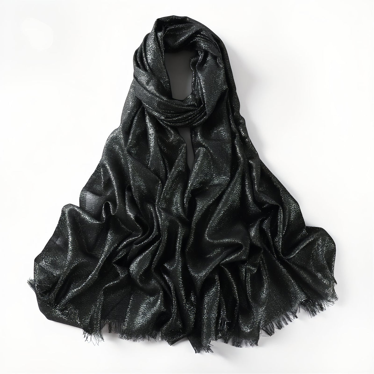 Echarpe Pailletée Femme - Noir - 200*80cm