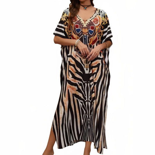 Robe Paréo Africain Imprimé Coloré - Zébré - Unique