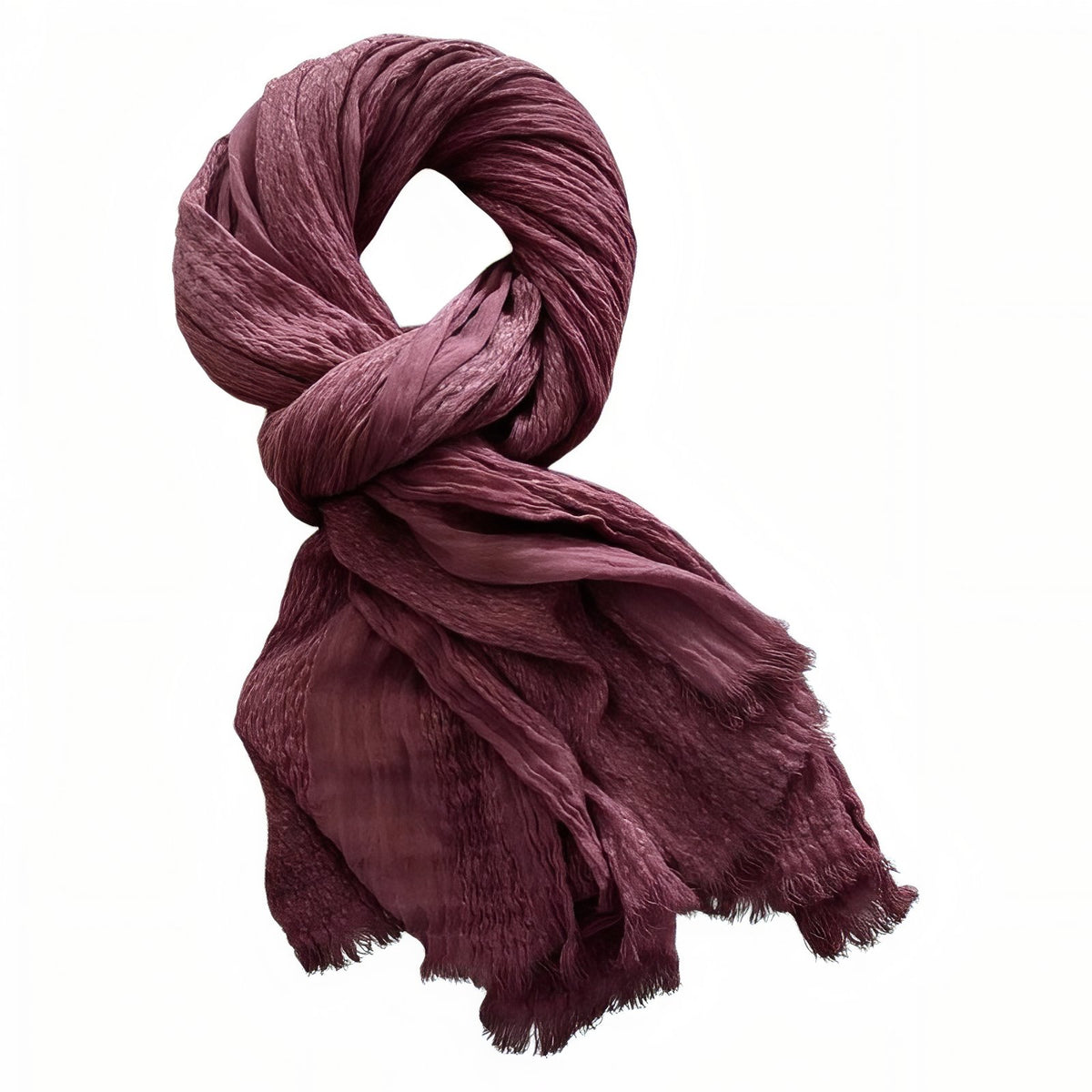 Chèche Coton Crêpé - Violet Poudré - 200*90cm