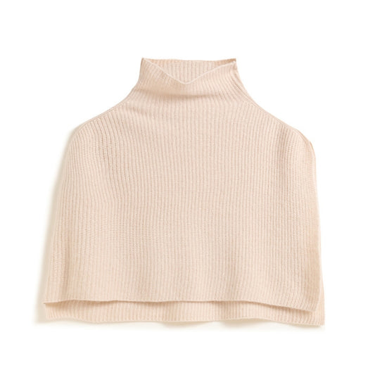 Poncho Cachemire Court - Beige - 37/42x47cm
