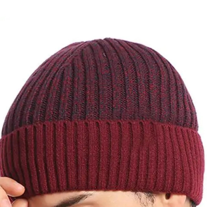 Ensemble Bonnet Echarpe Gant pour Homme gros plan bonnet - Gris et Noir - Marine et Charbon - Marron et Châtaigne - Bordeaux et Noir - Gris Foncé et Anthracite