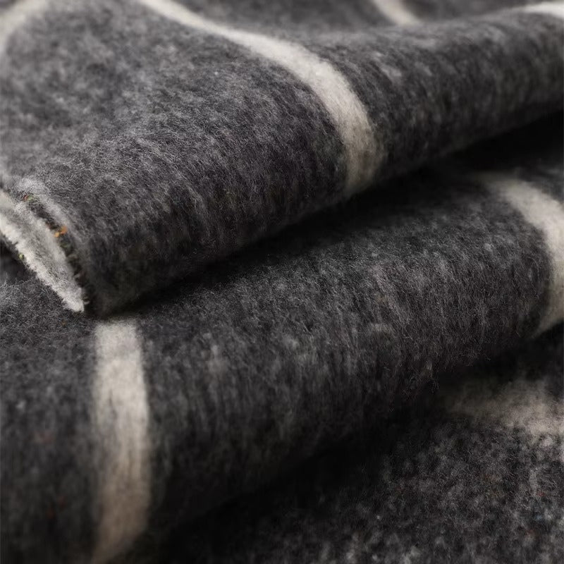 Grosse Echarpe Femme Douce gros plan texture - Gris - Rouge - Bleu - Kaki - Marron
