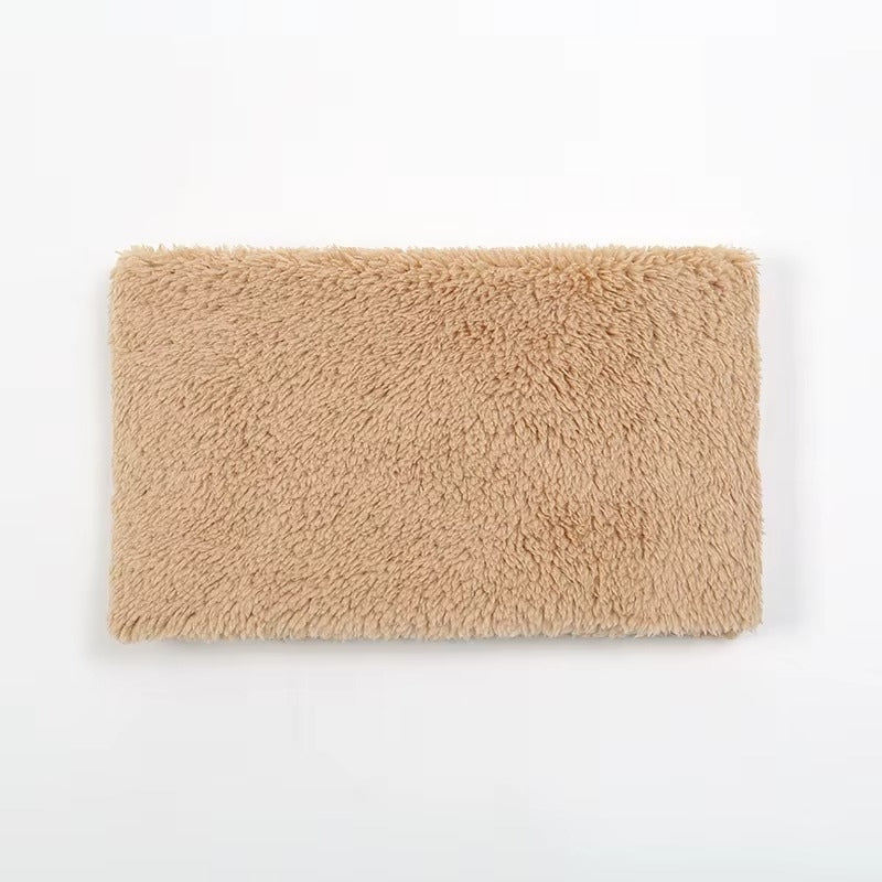 Cache Cou Fausse Fourrure vue de dessus - Beige Clair
