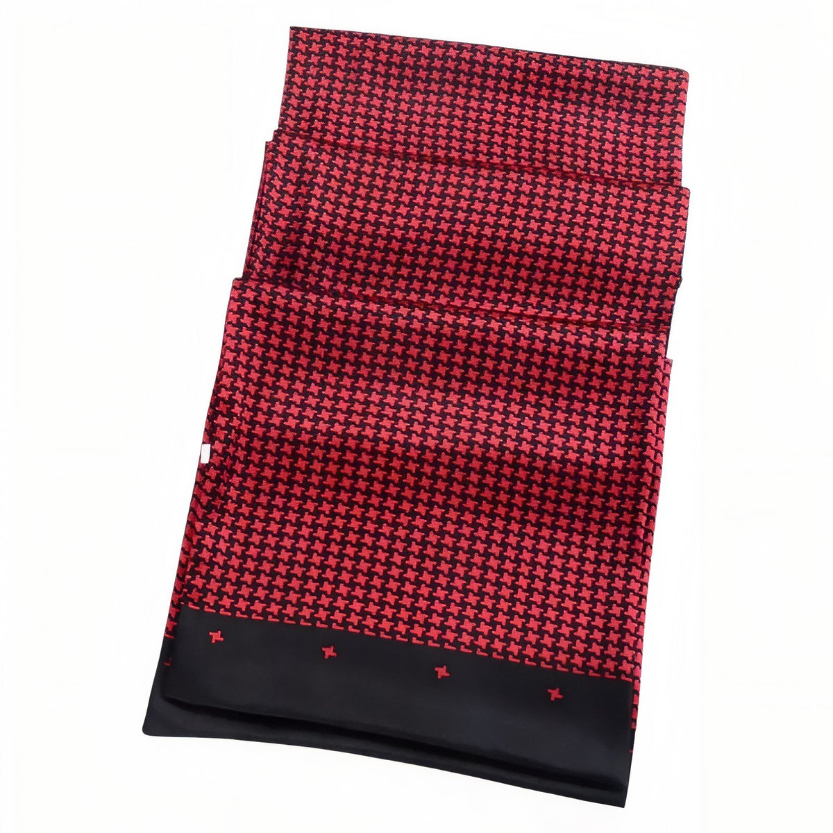 Foulard Homme Soie Luxe - Rouge et Noir - 160*26cm