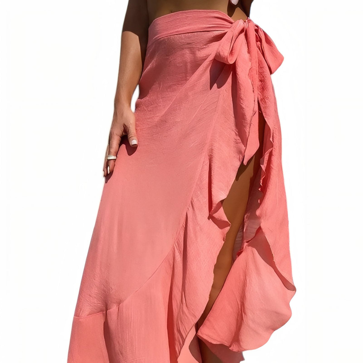 Jupe Paréo Fendue et Transparente - Rose - Unique