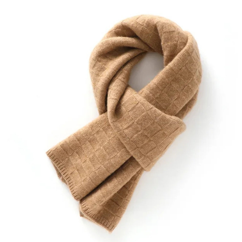 Écharpe Cachemire Luxe Femme - Camel Clair - 160*25cm
