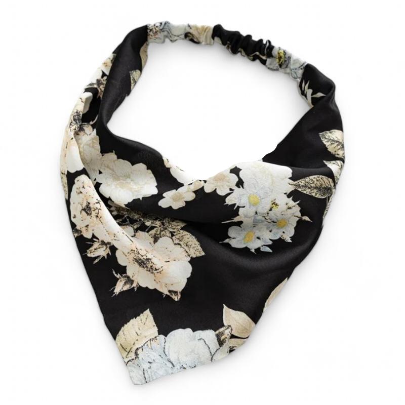 Bandeau Pour Les Cheveux Noir et Beige 