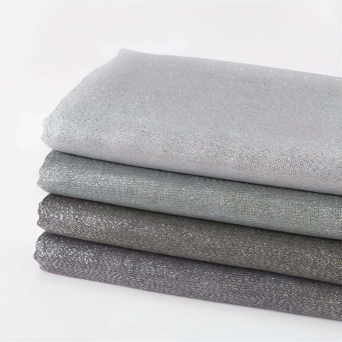 Echarpe Pailletée Femme quatre échantillons alignés - Argenté - Violet Foncé - Noir - Marron - Vert Émeraude - Gris Perle - Pourpre - Bordeaux - Beige Poudré