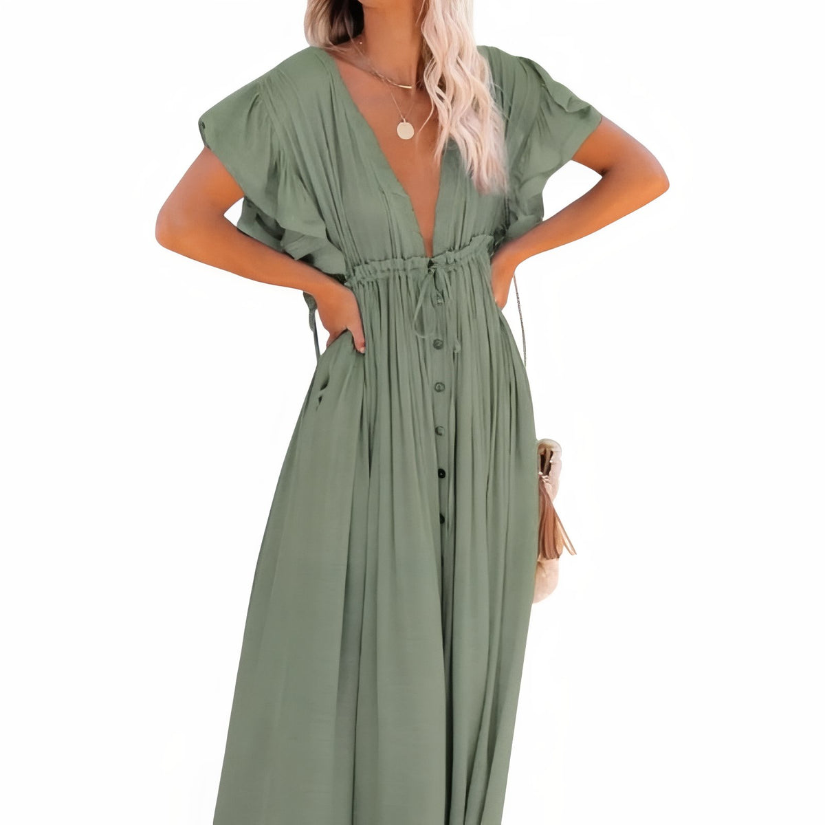 Robe de Plage Style Oversize - Vert Clair - Unique