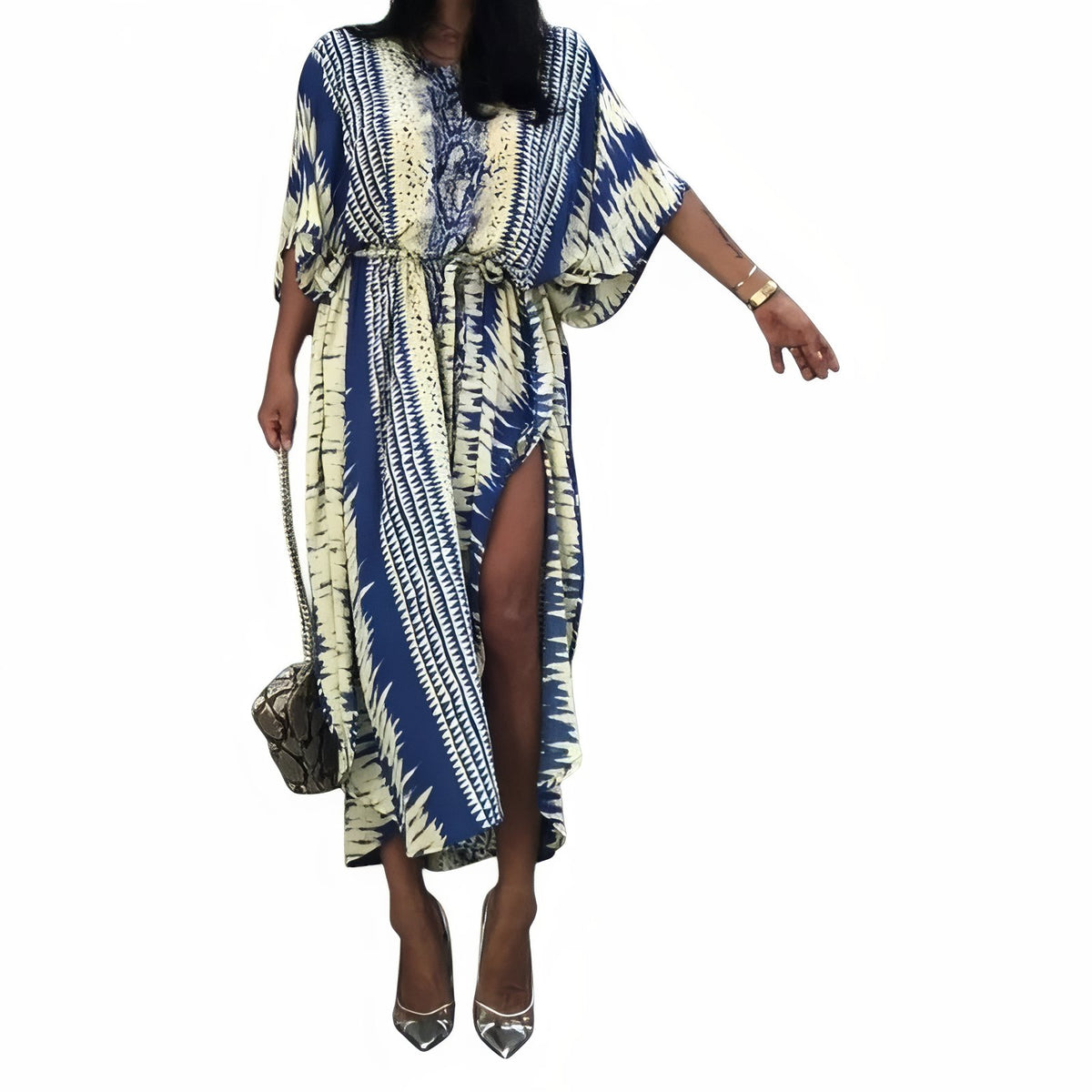 Robe de Plage Tie and Dye - Bleu Marine - Unique