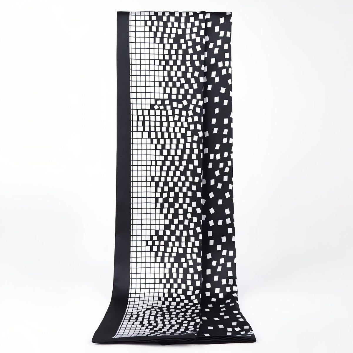 Echarpe de Soie Homme - Noir et Blanc