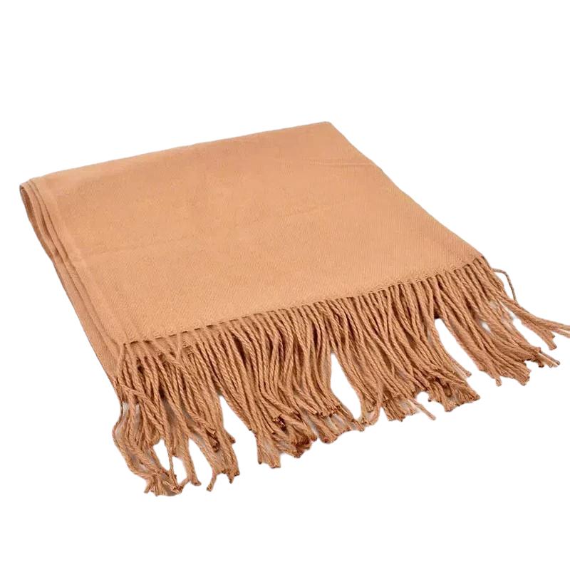 Echarpe Longue Femme Beige Clair 180*64cm