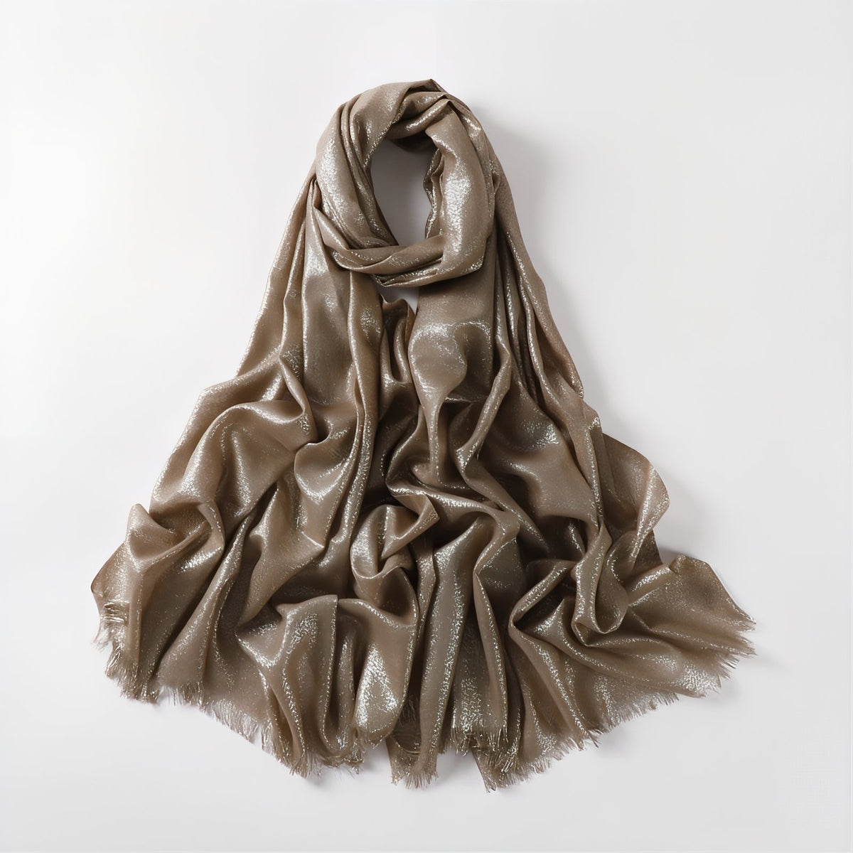 Echarpe Pailletée - Beige Doré - 200*80cm