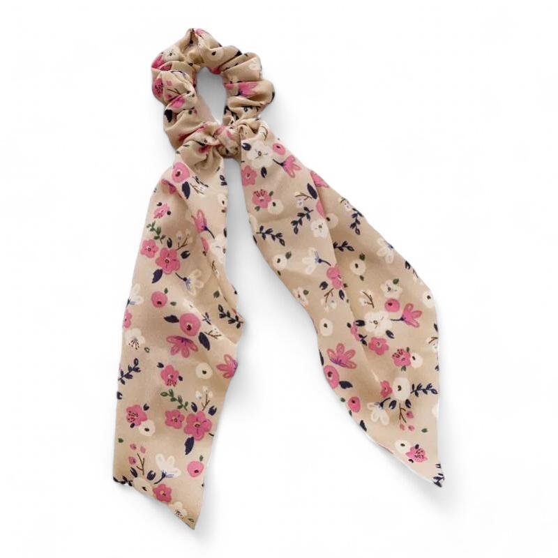 Chouchou Foulard Cheveux Beige 