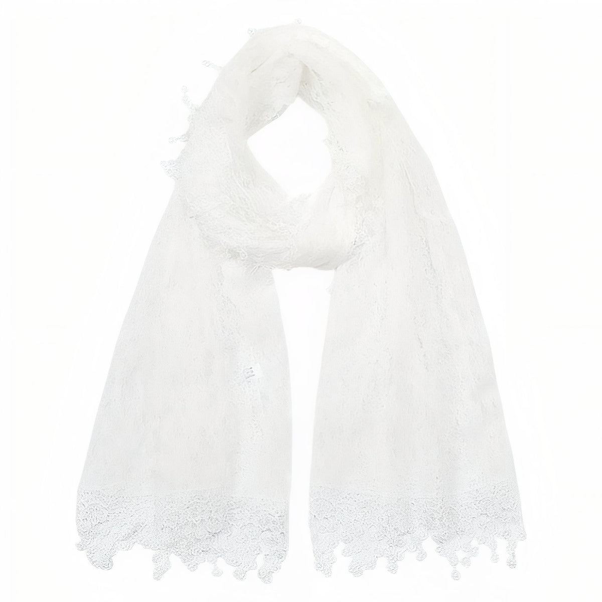 Etole avec Dentelle Femme - Blanc - 180*55cm