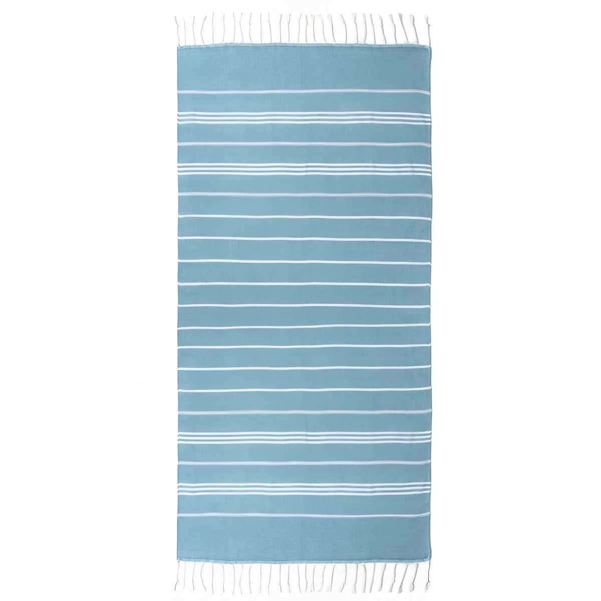 Serviette de Plage Fouta vue de face - Bleu Ciel