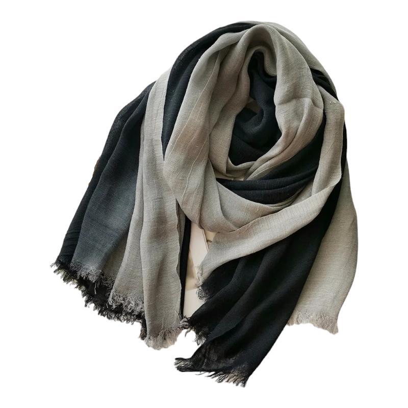 Chèche Foulard Gris et Noir 90*190cm