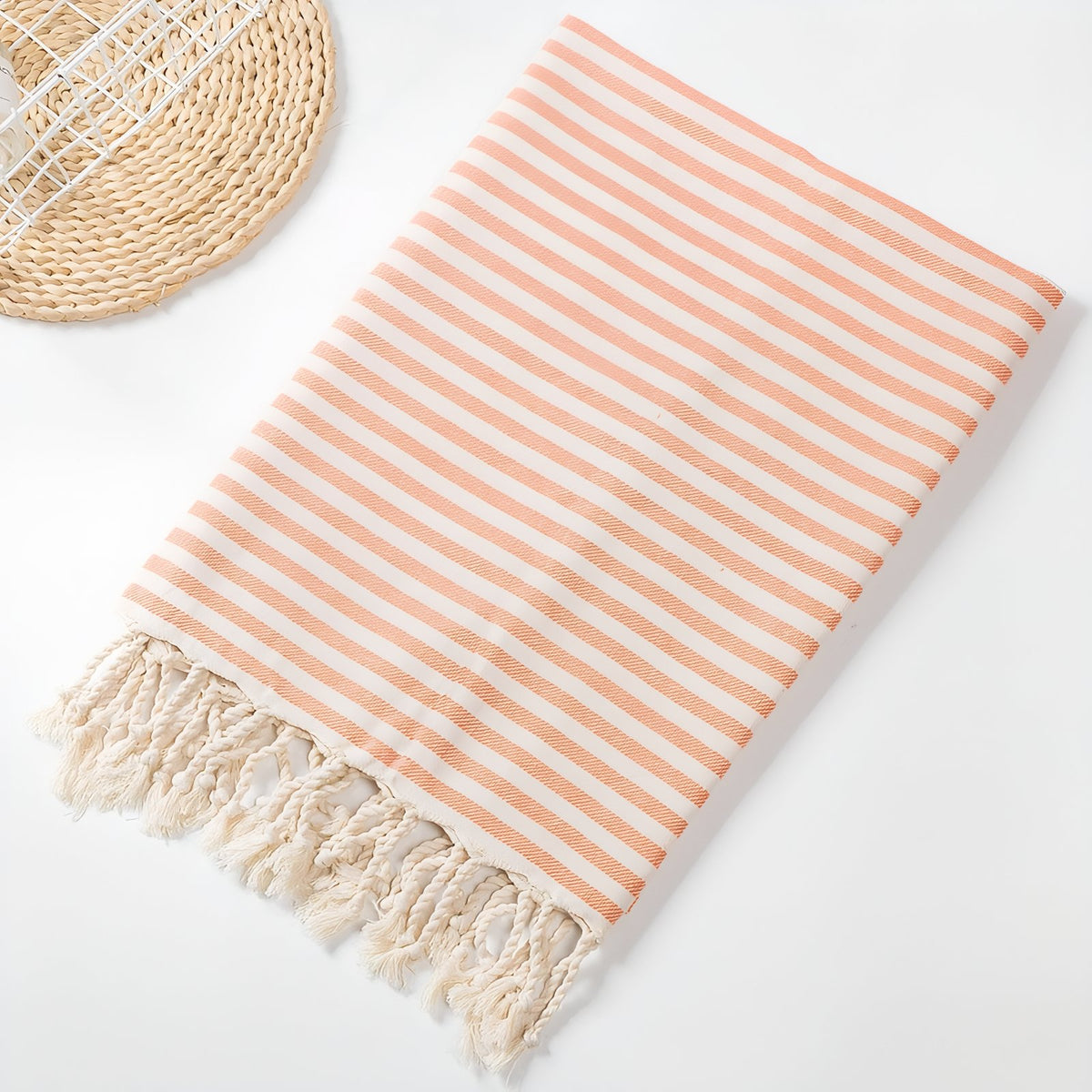 Fouta et Sac de Plage - Orange / Orange (+sac)