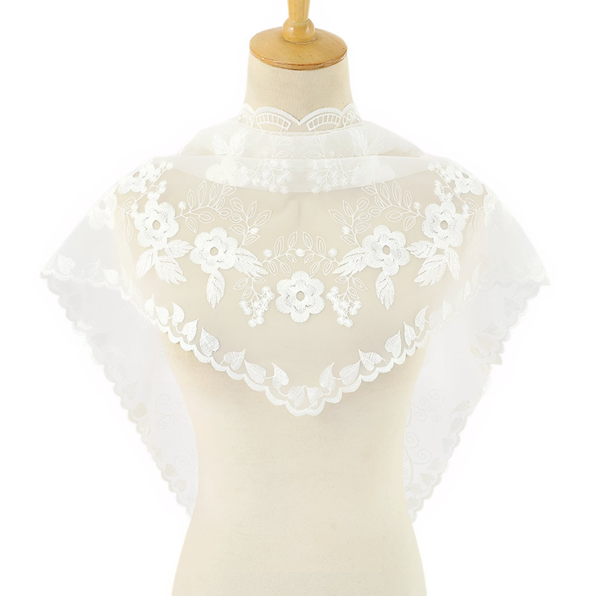 Châle Blanc Dentelle - Blanc - 148*48cm