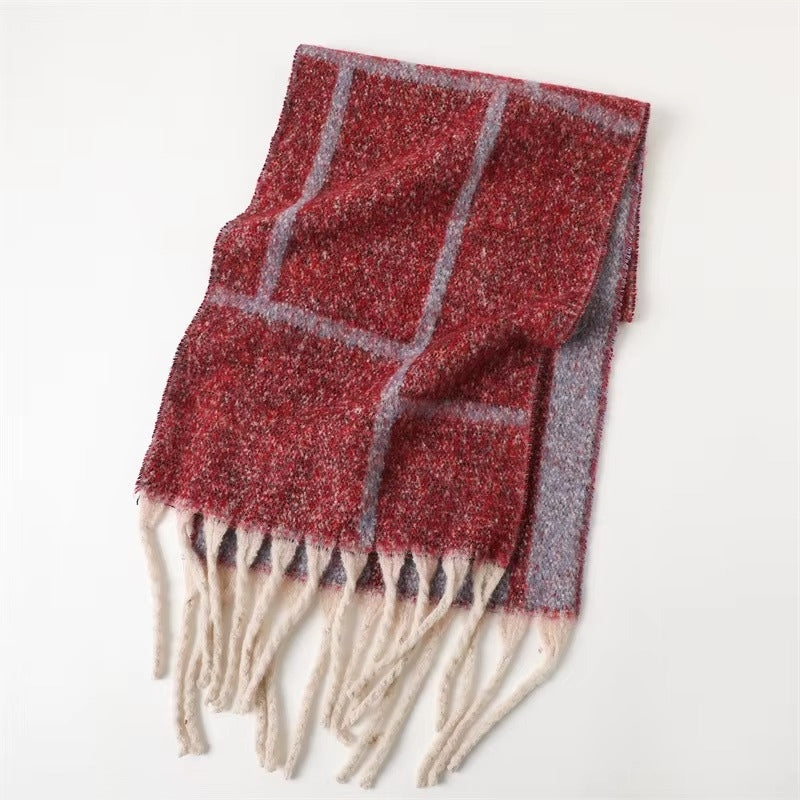 Grosse Echarpe Femme Douce - Rouge - 220x42cm