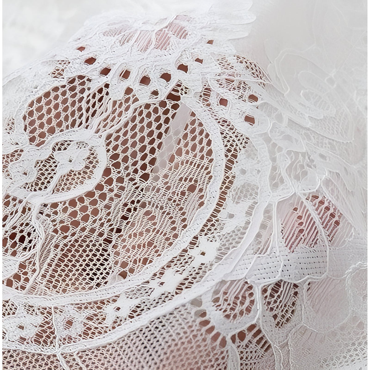 Robe Paréo Dentelle gros plan dentelle - Blanc