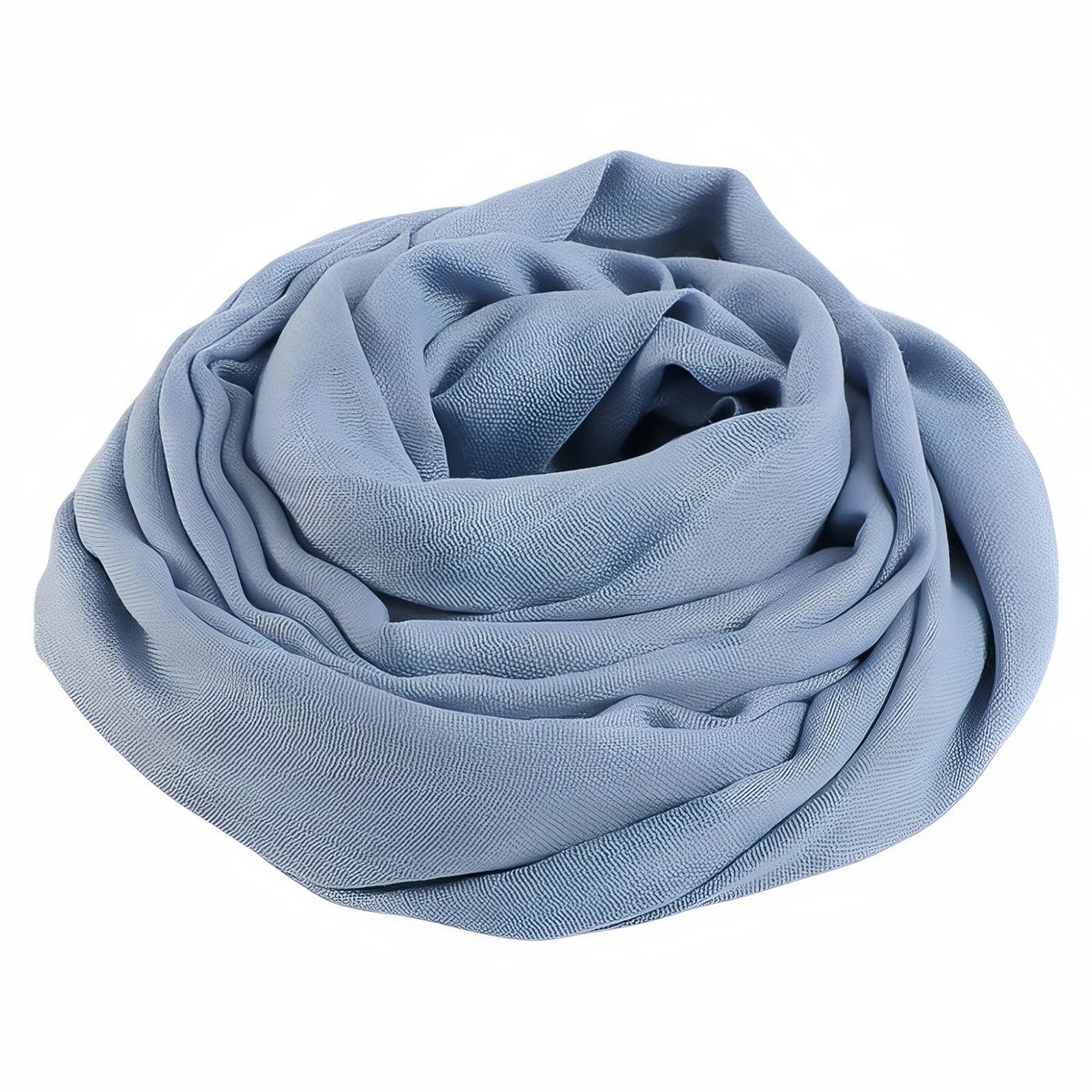 Chèche Coton De Lin Uni - Bleu Ciel - 195*95cm
