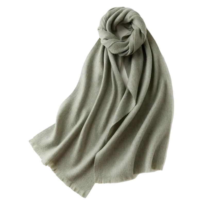 Echarpe Laine Fine Femme Vert Clair 32*190cm