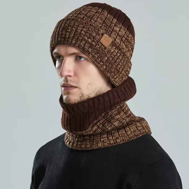Ensemble Bonnet Snood Tricot Homme 