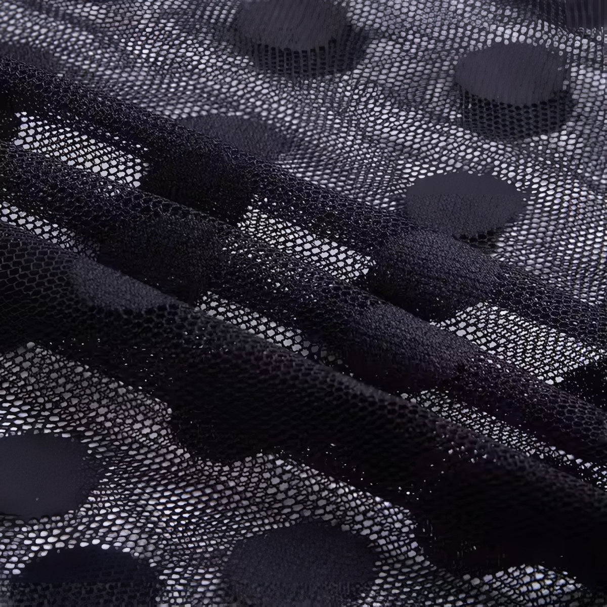 Maxi Jupe Longue Plage Transparente gros plan tissu transparent - Noir - Blanc