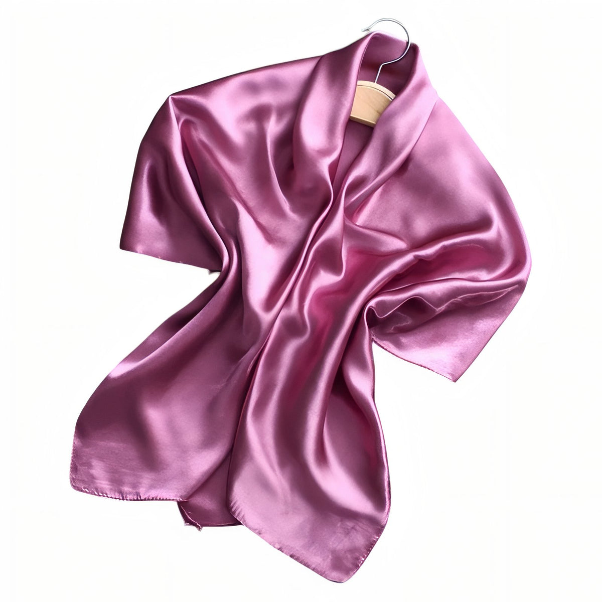 Petit Châle Etole de Soirée - Rose - 90x90cm