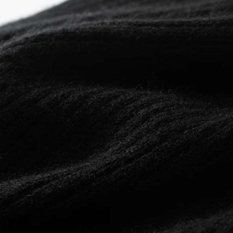 Écharpe Cachemire Noir Snood Noir 35*22cm