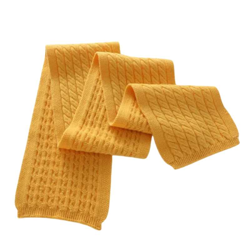 Écharpe En Cachemire Jaune pour Femme Jaune 152*15cm
