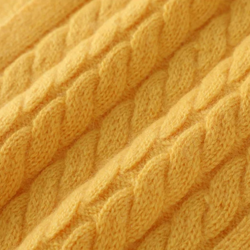 Écharpe En Cachemire Jaune pour Femme Jaune 152*15cm