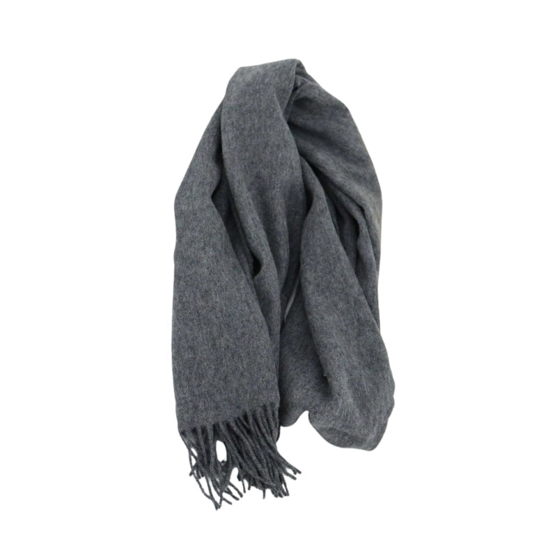 Écharpe en Laine Douce Gris 165-30cm