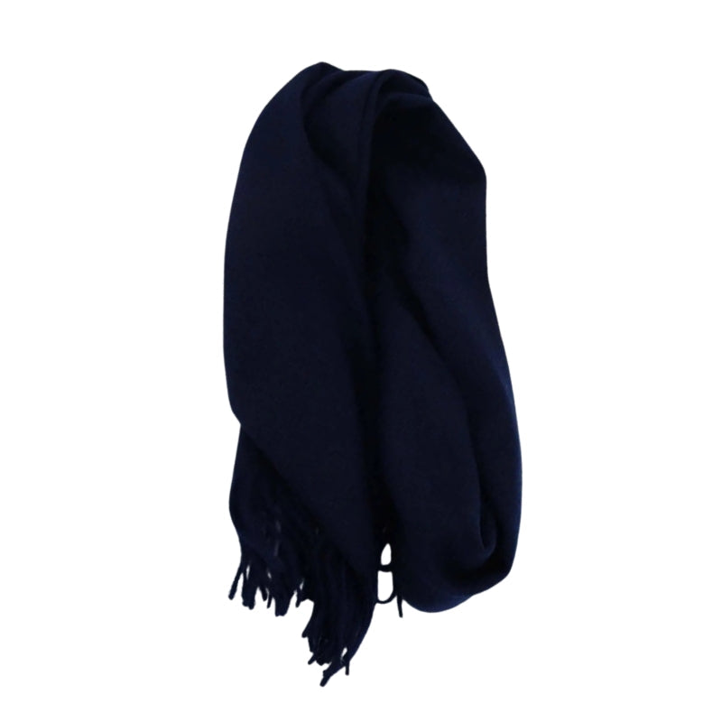 Écharpe en Laine Douce Bleu Marine 165-30cm