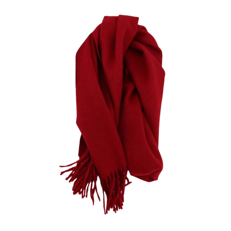 Écharpe en Laine Douce Rouge 165-30cm